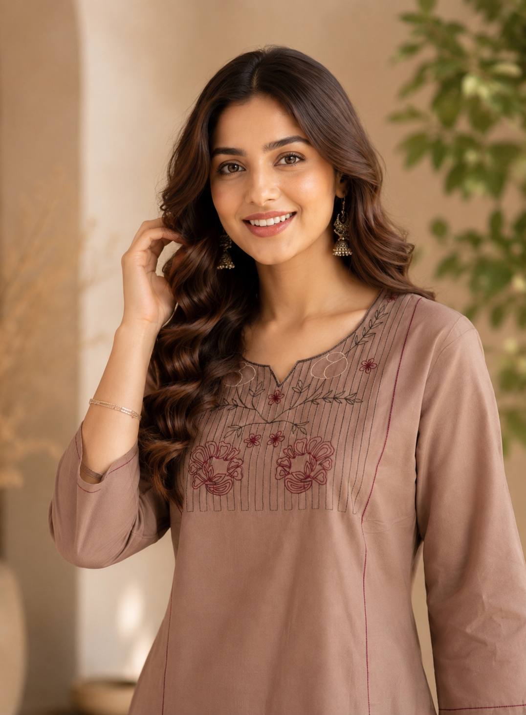 Apolyte Women's Premium Dhabu Cotton Kurta Palazzo Set | Casual, Office & Daily Wear