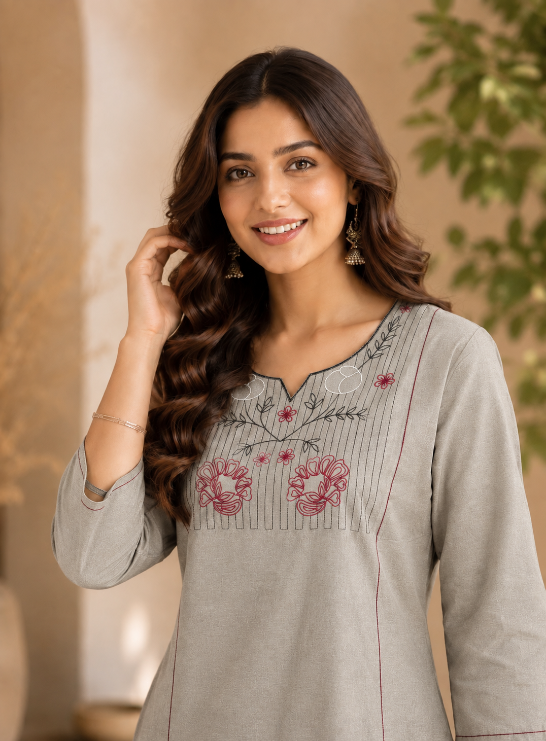 Apolyte Women's Premium Dhabu Cotton Kurta Palazzo Set | Casual, Office & Daily Wear