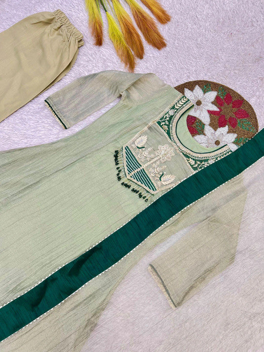 Women’s Embroidered Anarkali Kurta Set with Dupatta