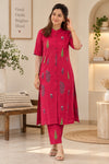 related-Printed Cotton Kurta Pant Set for Women