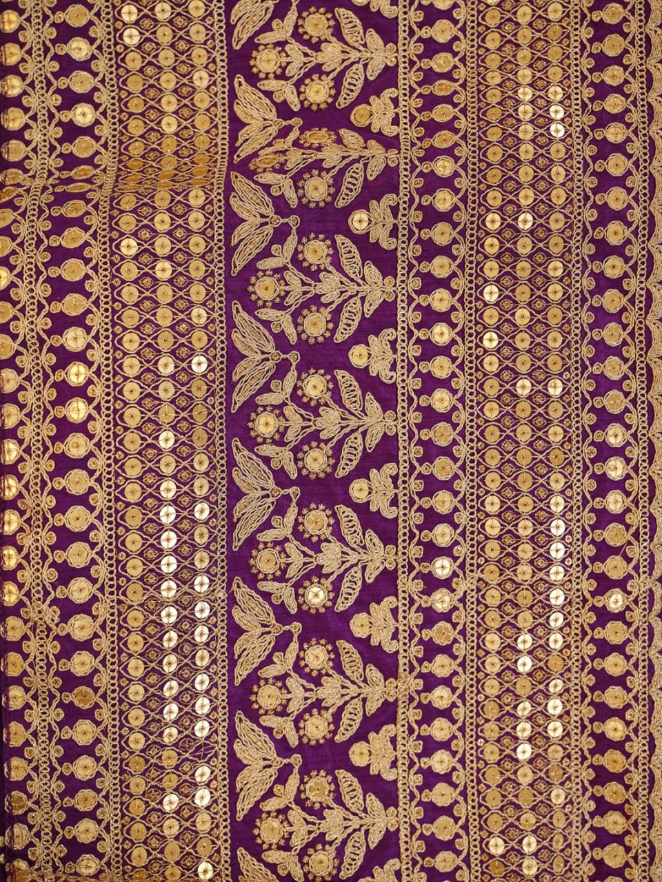 Regal Purple Sequined Georgette Anarkali Kurta Set