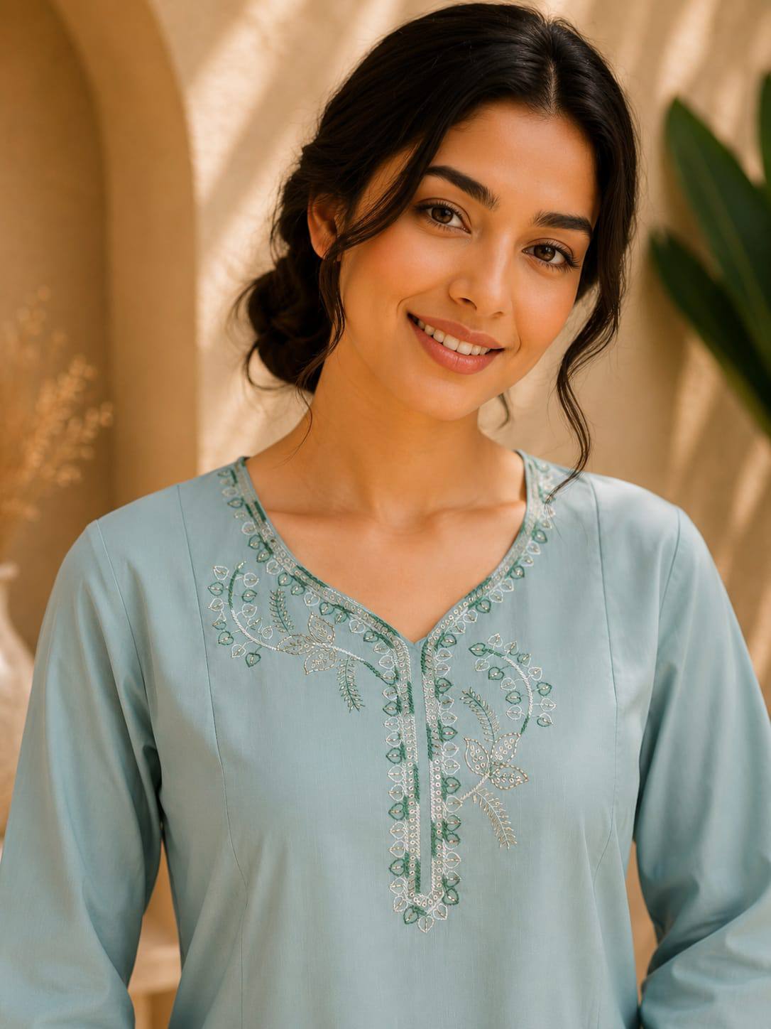 Apolyte Women's Premium 60x60 Cotton Kurta Palazzo Set | Daily, Office & Casual Wear