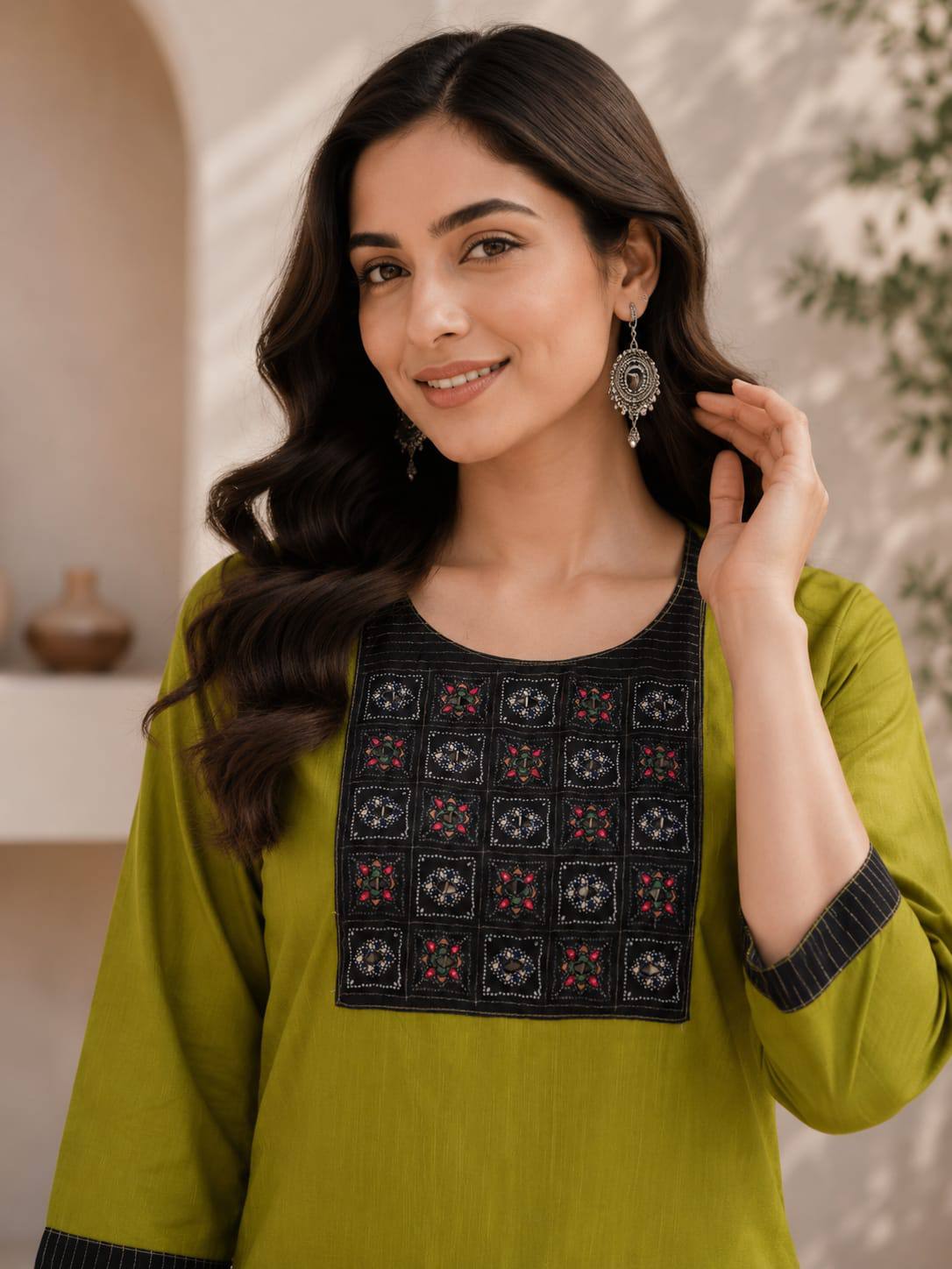 Apolyte Women's Premium Slub Cotton Kurta Palazzo Set | Daily, Office & Casual Wear