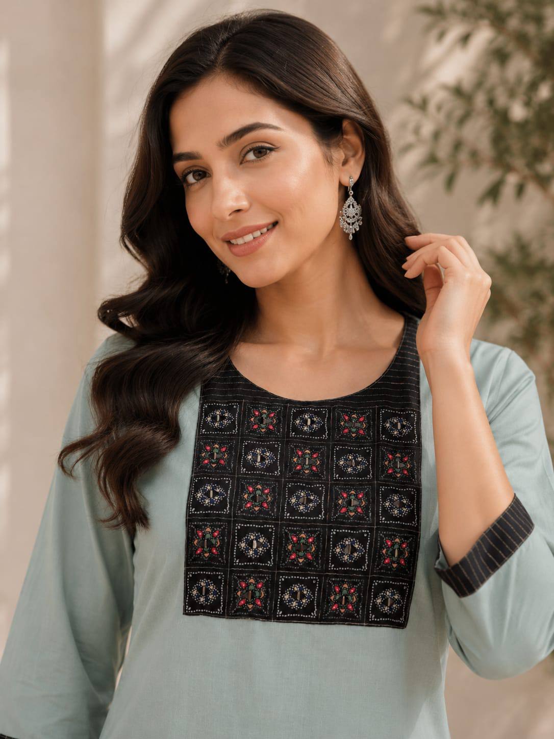 Apolyte Women's Premium Slub Cotton Kurta Palazzo Set | Daily, Office & Casual Wear