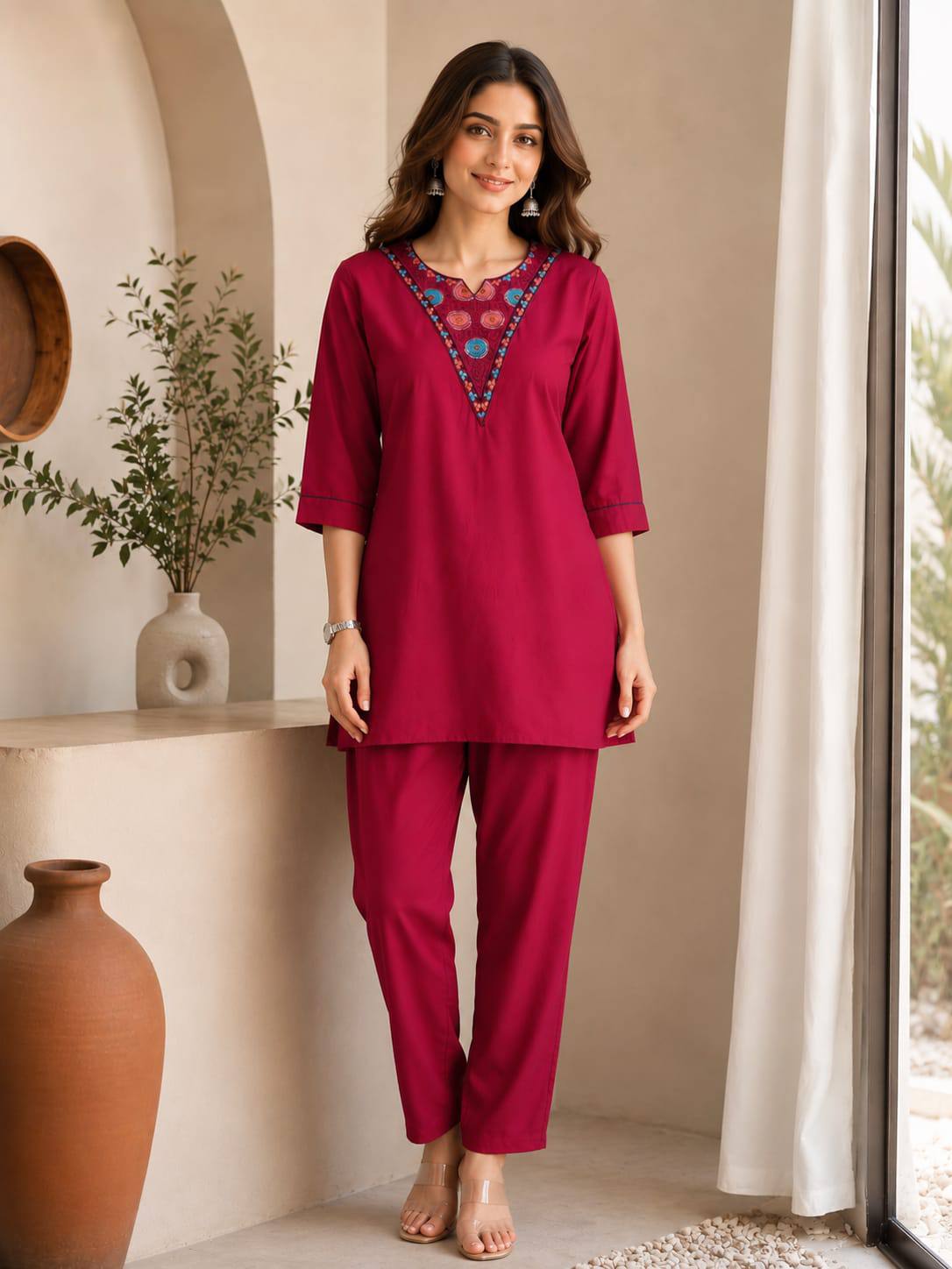 Apolyte Women's Premium Rayon Kurta Palazzo Set | Casual, Office & Daily Wear